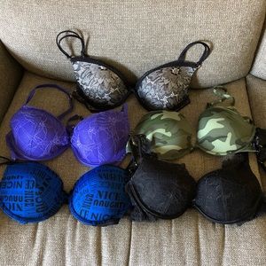 Lot of 5 La Senza Push Up Bras in 34B, Worn Once